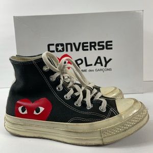 Commes Des Garçons Play Peek-A-Boo High Top Canvas Sneakers